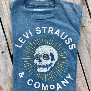 Levi Strauss & Co Teen Skull T-Shirt Size Mens Med